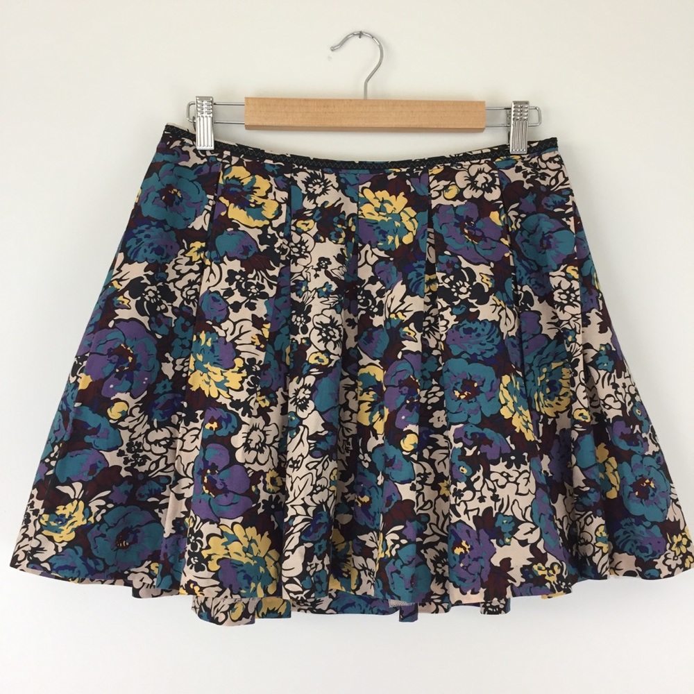 Betsey Johnson Blue Floral Skirt